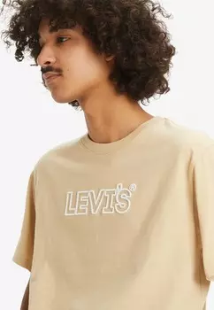 Футболки с принтом TEE Levi's, цвет Safari