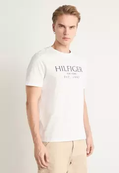 Футболки с принтом TEE Tommy Hilfiger, белый