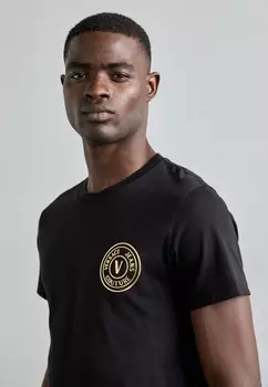 Футболки с принтом THICK FOIL Versace, черный