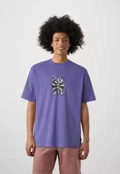 Футболки с принтом TRIDENT UNISEX Quiksilver, синий