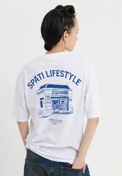 Футболки с принтом UNISEX YOURTURN, белый