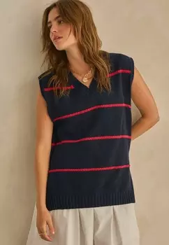 Футболки с принтом V-NECK REGULAR FIT Next, синий