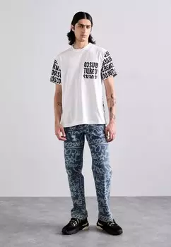 Футболки с принтом Versace, белый