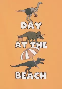 Футболки с принтом WE Fashion, оранжевый