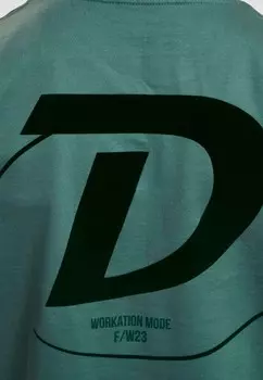 Футболки с принтом WORK DEF, зеленый