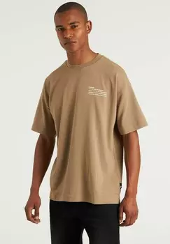 Футболки с принтом XPOSE CHASIN', цвет Beige