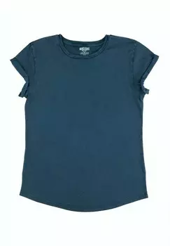 Футболки с принтом YOU GO GIRL PRINT ROLL UP VINTAGE Mira Paris, синий