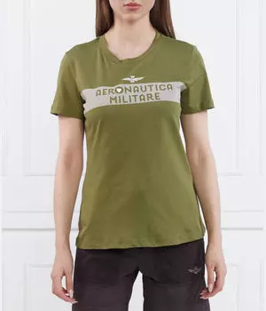 Футболки Slim fit Aeronautica Militare, хаки