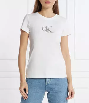 Футболки Slim fit Calvin Klein Jeans, белый