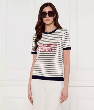 Футболки Slim fit Elisabetta Franchi, синий