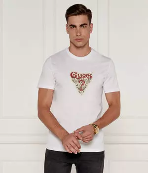 Футболки Slim fit Guess Jeans, белый