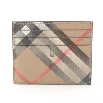 Футляр для карт Burberry из холщовой ткани с покрытием, цвет beige, multi-color