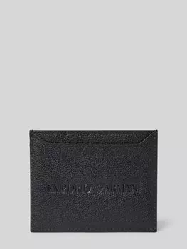 Футляр для карт с этикеткой Emporio Armani, черный