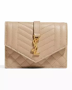 Футляр для карт YSL Quilt Envelope с клапаном Saint Laurent
