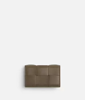 футляр для визиток Bottega Veneta, серо-коричневый