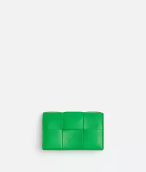 футляр для визиток Bottega Veneta, зеленый