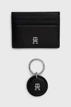 Футляр для визиток + брелок Tommy Hilfiger, черный