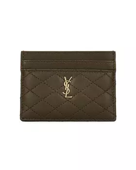 Футляр для визиток с монограммой Saint Laurent, цвет Light Musk