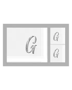 Футляр из 3-х мужских хлопковых носовых платков с инициалами Guasch, цвет G