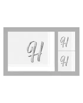 Футляр из 3 мужских хлопковых носовых платков с инициалами Guasch