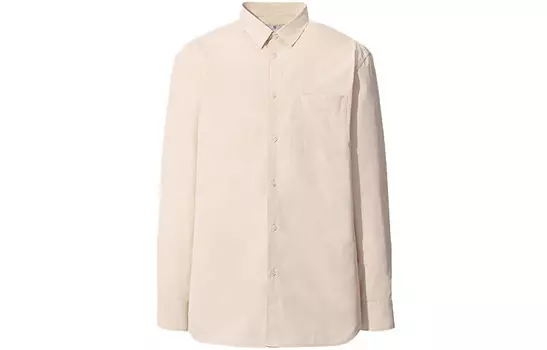 FW20 Jil Sander Collaboration Series Рубашка мужская светло-бежевая Uniqlo, светло-бежевый