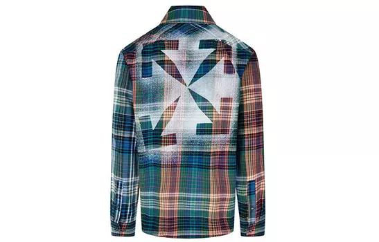 FW20 Рубашка мужская зеленая Off-White, зеленый