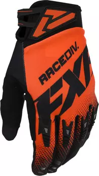 FXR Factory Ride Adjustable Мотокросс перчатки, черный/красный
