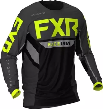 FXR Podium Off-Road MX Gear Мотокросс Джерси, черный/серый/зеленый