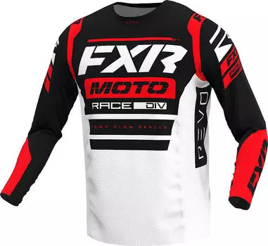 Кофта Джерси FXR Revo Comp для мотокросса, белый/черный/красный