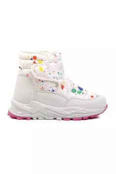 Fy222-P Белые зимние ботинки для девочек с флисовой подкладкой Ayakmod
