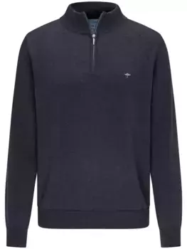 FYNCH-HATTON Тройер с вышитым логотипом, цвет морской волны