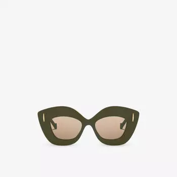 G736SUNX02 Солнцезащитные очки из ацетата с ретро-экраном Loewe, хаки