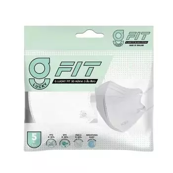 G Lucky Маска для лица Fit 3D (белая) 5 шт, White
