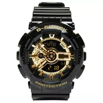 G-SHOCK Коллекция YOUTH, кварцевый механизм, черное золото, ремешок из смолы, мужские часы, черный циферблат