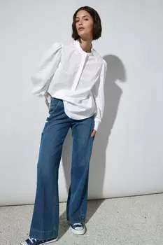 Габардиновая блузка LUISA CERANO, белый