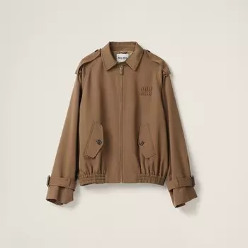 Габардиновая куртка Miu Miu, бежевый