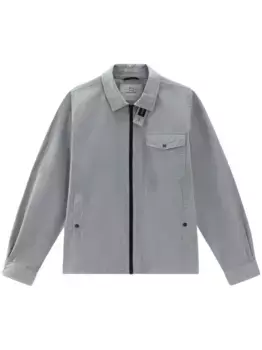 Габардиновая куртка-рубашка WOOLRICH, серый