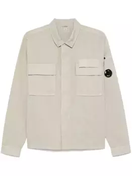 Габардиновая рубашка C.P. Company, серый