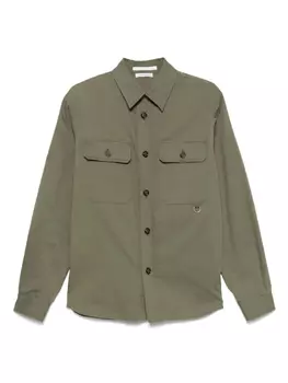 Габардиновая рубашка Paolo Pecora, зеленый