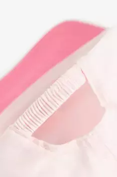 Габардиновая шапка с козырьком и вышивкой H&M, розовый