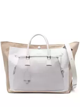 Габардиновая сумка 5AC среднего размера с эффектом тромплей MAISON MARGIELA, нейтральный
