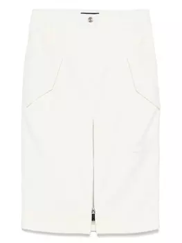 Габардиновая юбка миди Barbara Bui, белый