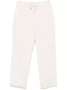 Габардиновые брюки Brunello Cucinelli Kids, нейтральный