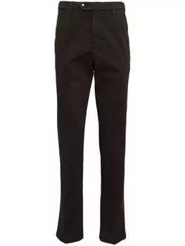 Габардиновые брюки чинос Canali, коричневый