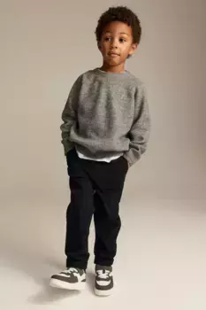 Габардиновые брюки чинос H&M, черный