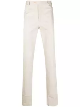 Габардиновые брюки чинос узкого кроя FURSAC, бежевый