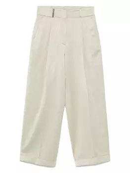 Габардиновые брюки Peserico, зеленый