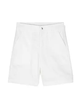 Габардиновые шорты-бермуды Moncler Enfant, белый