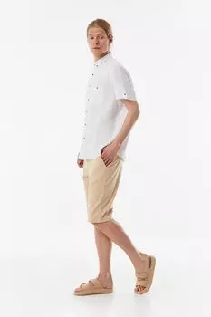 Габардиновые шорты Fullamoda, бежевый