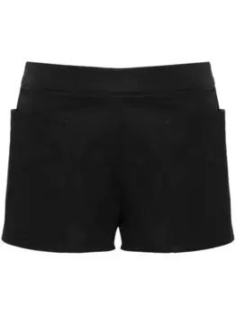 Габардиновые шорты средней посадки MAX MARA, черный